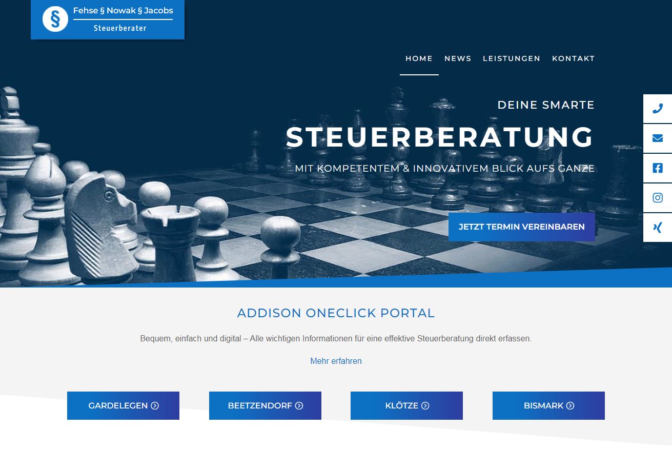 Neues Webdesign Steuerberater Jacobs